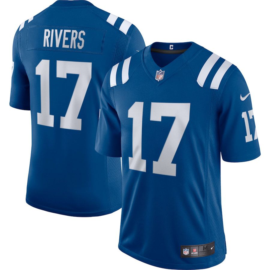 Men Indianapolis Colts #17 Philip Rivers Nike Royal Vapor Limited NFL Jersey